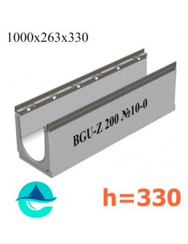 BGU-Z DN200 H330, № 10-0 лоток бетонный водоотводный 