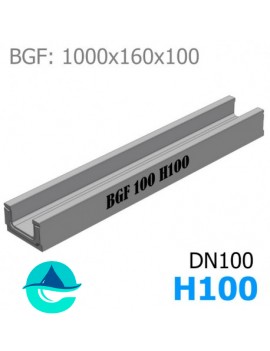 BGF DN100 H100 лоток бетонный водоотводный