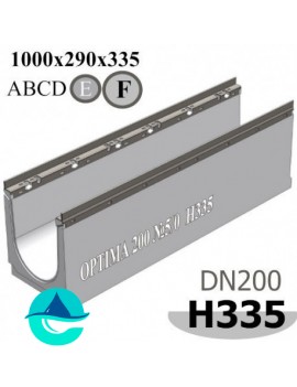 OPTIMA DN200, №5/0, высота 335 лоток бетонный водоотводный 