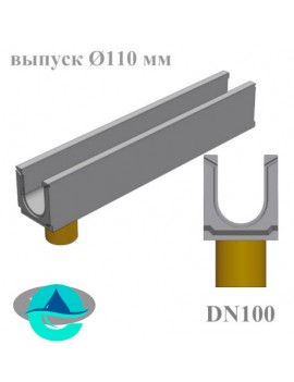BGU DN100 лотки бетонные водоотводные с вертикальным водосливом