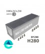 BGU-Z DN200 H280 №0 лоток бетонный водоотводный с решеткой чугунной ВЧ-50 кл. E